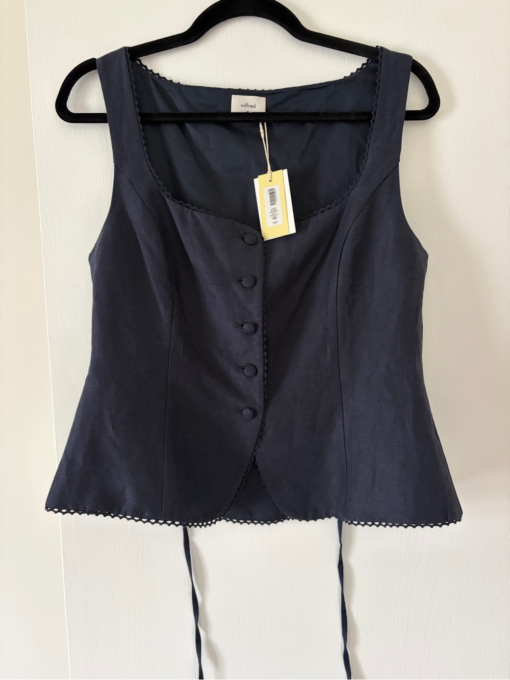 Aritzia Wilfred Octavo Bustier Linen Top